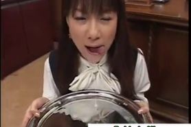 Real asian teen gets bukkake and plays with the cum in her mouth