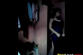 Indian Girl Does A Striptease