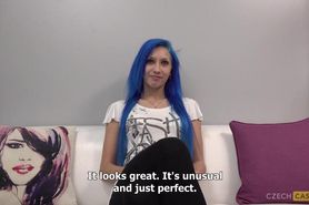 Girl With Blue Hair At Casting