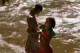 two sexy lebians in the river - video 14
