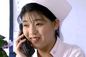 Asian doctor and nurse foreplaying - video 1