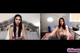 Gianna help Evelyn masturbates in video chat