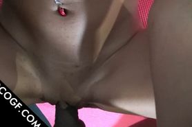 Skinny Choco hoe fucked in her tight pussy