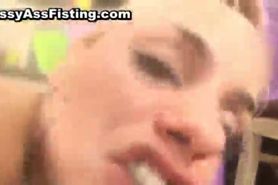 Blonde slut gets her tight pussy fisted part6
