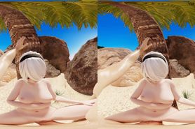 Nier Automata: 2b getting Fucked Standing up at the Beach VR 3D