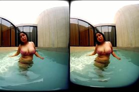 VRpussyVision.com - Girl with big boobs in the pool