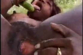 black mature picked up and fucked in forest