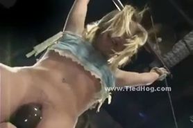 Blonde tied humiliated and disgraced in extreme bdsm screaming of