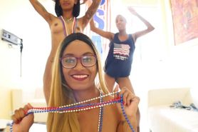 4th of july threesome with Nahomy, Nicole and Francheska part 2
