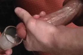 Milking Two Studs and Drinking their Cum from a Shot Glass