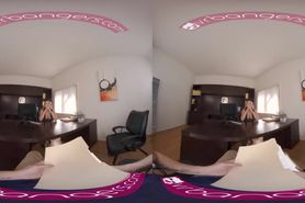 VR BANGERS Wide Open Shaved Pussy Sexy Blonde Accountant VR Porn