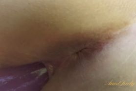 Aunt Judy's - Gena Plunges a Big Dildo In and Out of Her Pussy