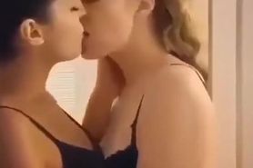 Girls kissing