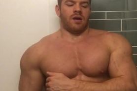 Roided muscle pig jerks off and talks dirty