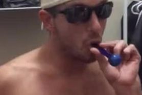 Straight Guy Smokes Meth in Jock Strap