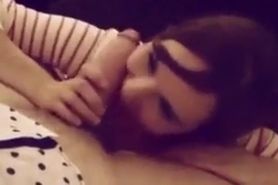 Brunette girl is such a beautiful cock sucker - video 1