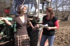Townswoman with glasses is looking for farmers to screw her like a bitch