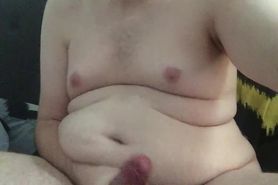 Fat Teen Gainer Struggling to Masterbate