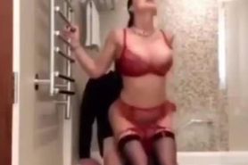 Unbelievable Body and Full Aesthetic Woman Jumping on Lap - Rich Couple In The Toilet
