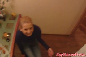 Pulled euro teen doggystyled for cash POV