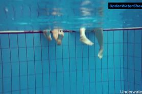 Two hot teens underwater