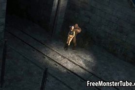 3D Lara Croft getting fucked hard by a horny troll