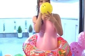 Japanese Girl Balloon Belly