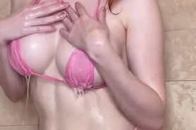 Amouranth Sexy Bikini Shower Porn Video Leaked