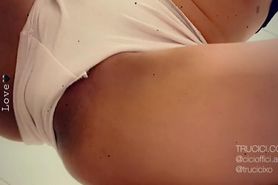 Sexy Asian Only Fans and IG Star Trucici Pee's Her White Panties Cause She Is So Horny