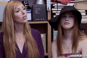 The LP Officers spreadeagle fuck both shoplyfters Lauren Phillips and Scarlett Snow