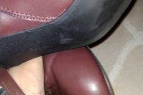 Homemade Video of Wife Trampling on Dick with Leather Boots