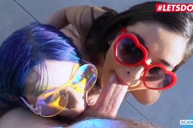 Scam Angels - Jewelz Blu And Emily Willis Hot Ass German Teen And Her Bff Screw Lucky Guy By The Pool