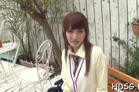 Attractive eastern diva karin aizawa cums with a fake penis
