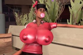 Booblegum inflation - Femscout breast expansion