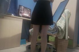 I put a spy cam on my sister's while she is changing her clothes