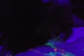 Kinky Slut Swallows Glow In The Dark Tiny Cock Cum And Laughs