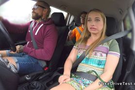 Driving students banging in car