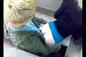 Slutty Blonde Getting Fucked in a Public Toilet - @Uber_Chix