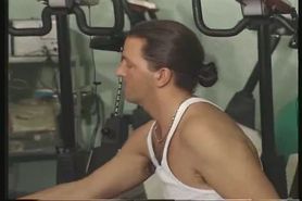 sexy instructor fucked by two guys at the gym