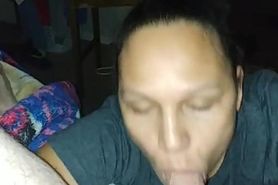 Wife's super sloppy head and swallowing all my cum