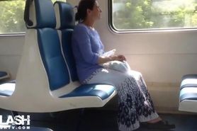 Dickflash for Mature Woman on Train