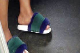 Ebony Feet Fuzzy Slippers