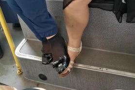 shoeplay on the bus