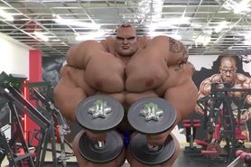 Bill curls_massive muscle growth animation