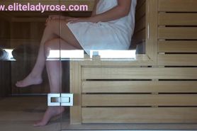 spy cam in the sauna candid feet woman