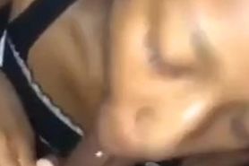 Young black girl sucks my black dick for the first time !!!!