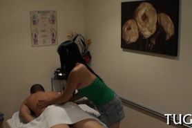 Fascinating sex during massage