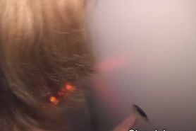 Pretty Blonde Amateur Wears Facial At A Glory Hole