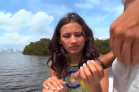 Gone Fishing - Young Brunette Makes A Big Catch