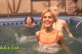 sexy lezzies in the swimming pool - video 9
